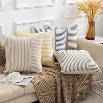 Modern Decorative Striped Canvas Pillow Cover Home Home Sofa Bedroom Cushion