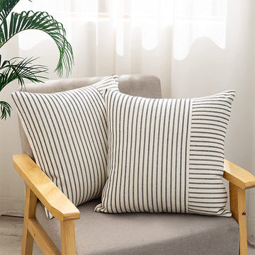 Modern Decorative Striped Canvas Pillow Cover Home Home Sofa Bedroom Cushion